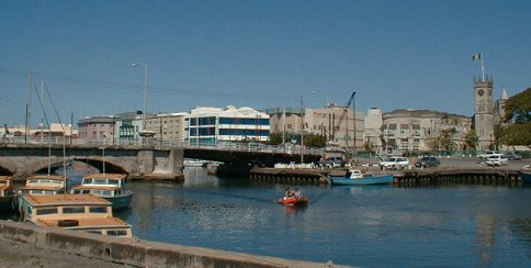 Bridgetown's famous swing-bridge