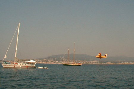 Seaplane in the anchorage at Bayona