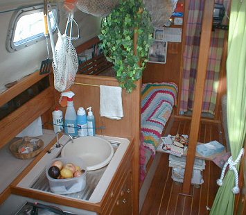 interior of our yacht
