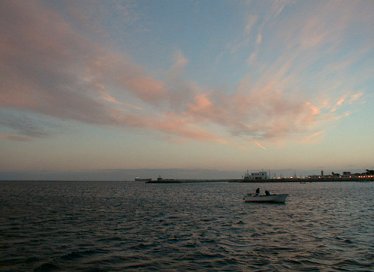 Lamp-fishermen anchored out in Cascais