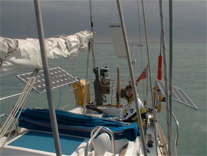 Solar Panels deployed at anchor